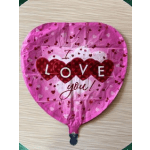 Grey House Blooms-I Love You Heart Balloon Pink with little Red Hearts