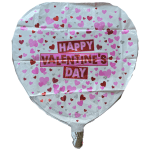 "Happy Valentines Day" White Balloon