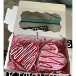 2 Valentines Heart Shaped Sugar Cookie