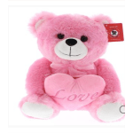 10 inch pink plush bear