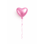 Helium inflated pink foil balloon