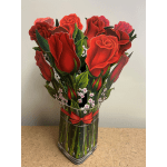 "Fresh Cut Paper" Pop-Up Flower Bouquet CARD: ROSES