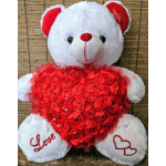 Large Ruffled Bear with Heart