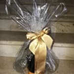 Champagne Bottle with 2 glasses (Veuve Clicquot).