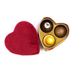 Gourmet Chocolate Truffles 3 piece in Velvet Heart Box