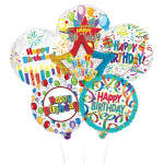 MINI MINI Pre-Inflated Mini Balloons On Sticks - 4 Inch - Birthday