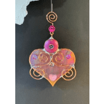 A Bit of My Heart Stained Glass Keepsake (pink iridized)