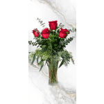 Half a dozen beauties (red roses)