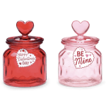 Glass Heart Jar Filled with Candy