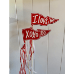 Wood Valentine's Day Pennant