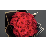 24 red roses (wrapped bouquet)