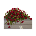 RED CARNATION WITH GREENERY