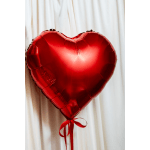 Red Metallic Heart Balloon
