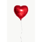 1 Red Heart Foil Balloon