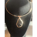 Gold and black choker necklace
