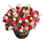 Barrel mix roses