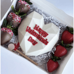 Chocolate Heart and strawberries