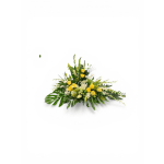 Yellow and White Cremation Wreath