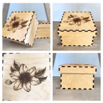 Floral Wood Keepsake Box