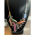 silver with multi colored