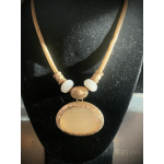 Gold snake chain yellow necklace