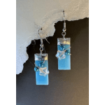 #A092 - Summer Lake Stained Glass Earrings