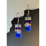 #A008 - Fourth of July Stained Glass Earrings
