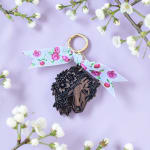 Floral Horse Keychain