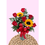 Roses and Sunflowers