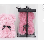 10 inch pink rose teddy