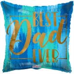 Globo Best Dad Ever Azul Verde 18″
