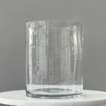 Clear Glass Cylinder Vase 7 in