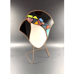 #A040 - Black Mosaic Face Mirror