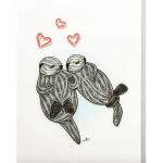Iconic Quilling Otter Love Card Large
