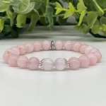 Rose Quartz with Selenite Stretchable Bracelet