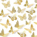 Gold 3-D Butterflies