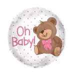 Oh Baby Girl Mylar Balloon