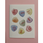 Full Size Candy Hearts Valentines Card by Big Moods