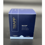 Blue boxed scented candle with white text