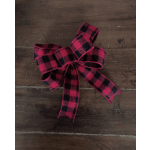 Small Plaid B/R Bow