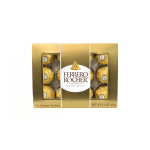 Box of Ferrero Rocher chocolates in gold wrappers