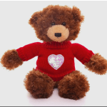 Heart Sweater Bear - Brown