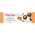 Box of Fannie May peanut butter buckeyes chocolates