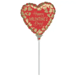 Heart-shaped Valentine’s Day balloon on a stick