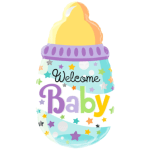 9" Airfill Welcome Baby Bottle Balloon