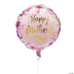 Round floral balloon with "Happy Mother's Day" text