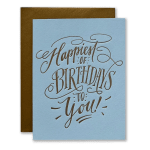 "Happiest of Birthdays" Letterpress Card