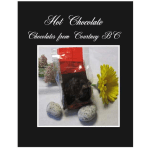 Chocolate gift bag with a yellow flower and decorative stones