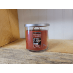 Jar candle labeled Yankee Candle Kitchen Spice