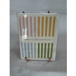 Greeting card with pastel stripes and the words "Thank You For Everything"